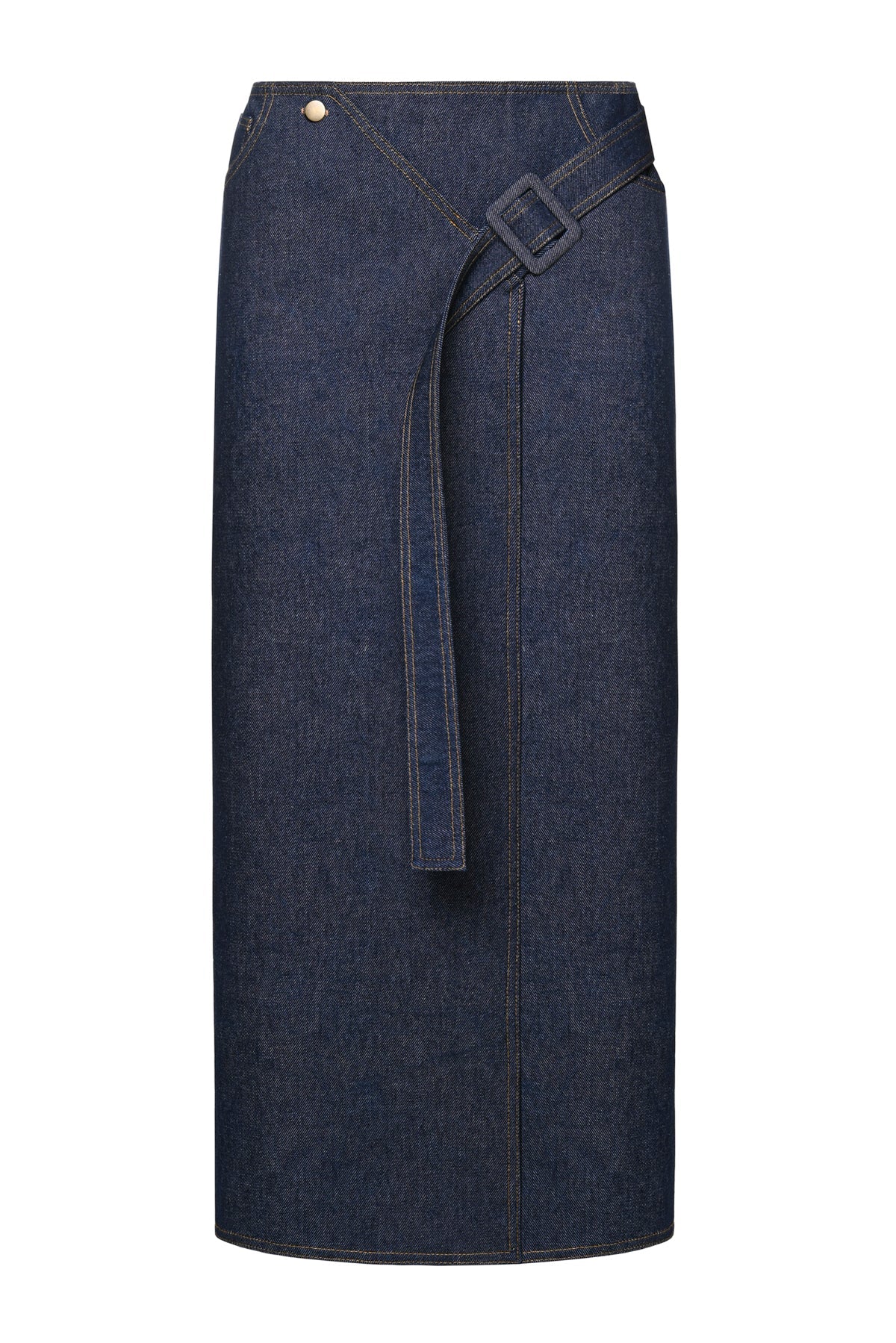 Denim Diagonal Belt Skirt – TATA LA