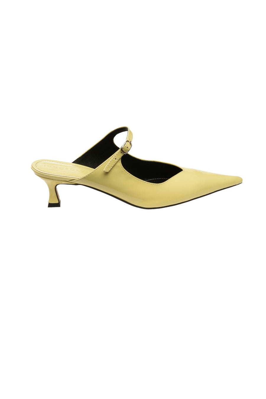 Tinate Yellow Leather Mules