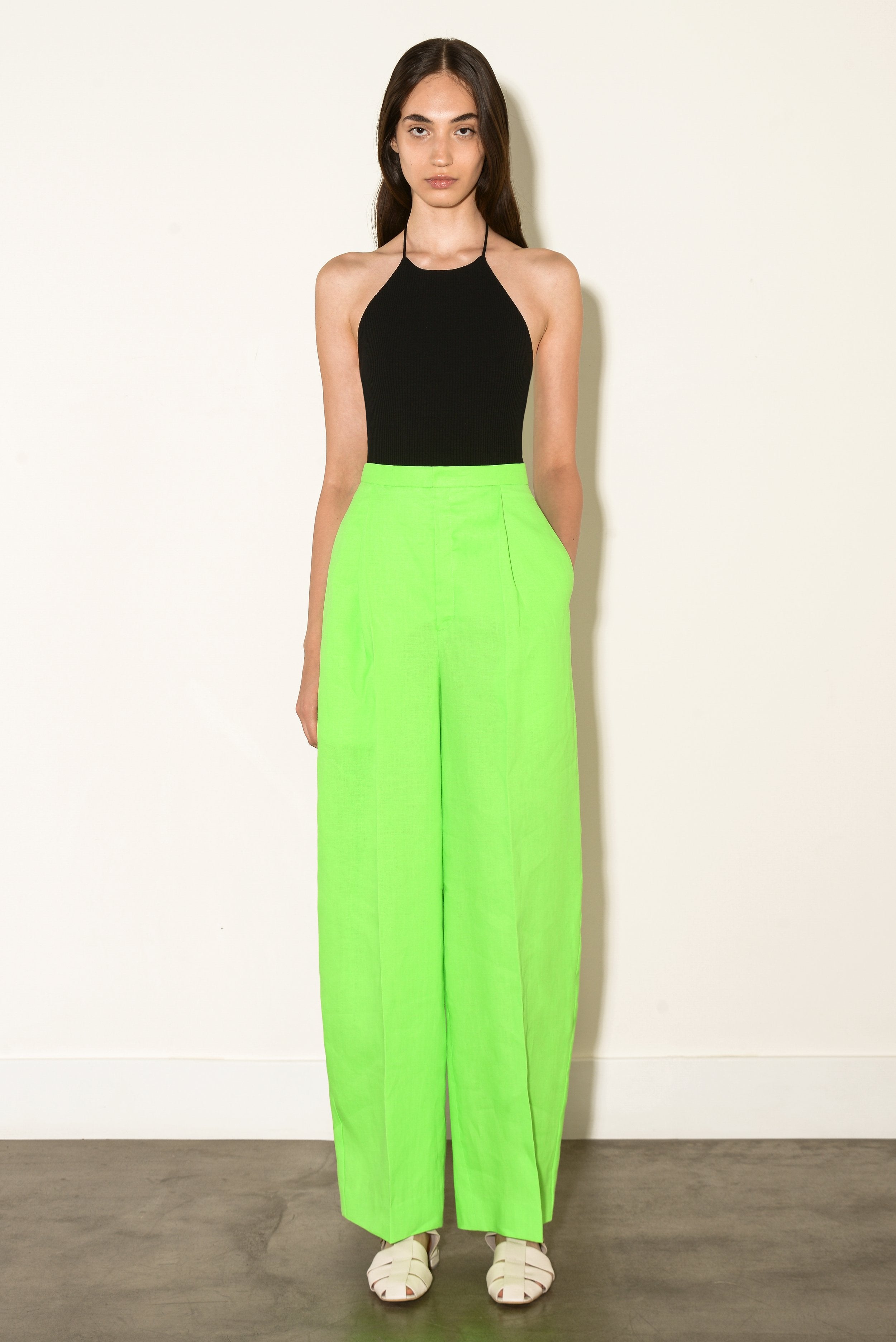 Wide Legged Neon Linen Pants Wide Legged Neon Linen Pants