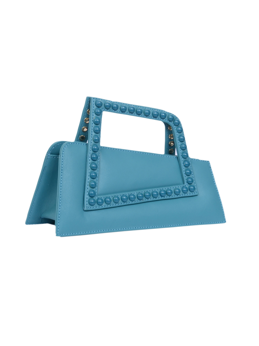Jalila Turquoise Matte Leather Bag