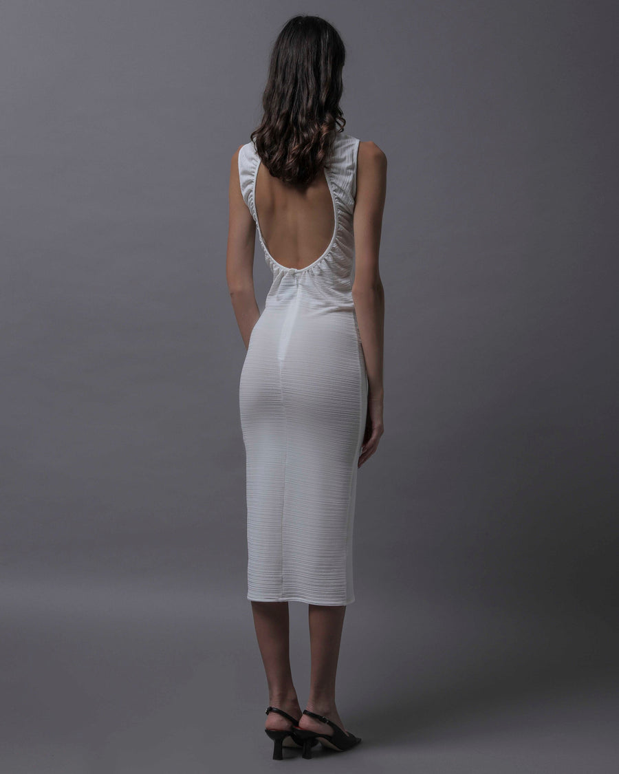 White Dress With Back Detail