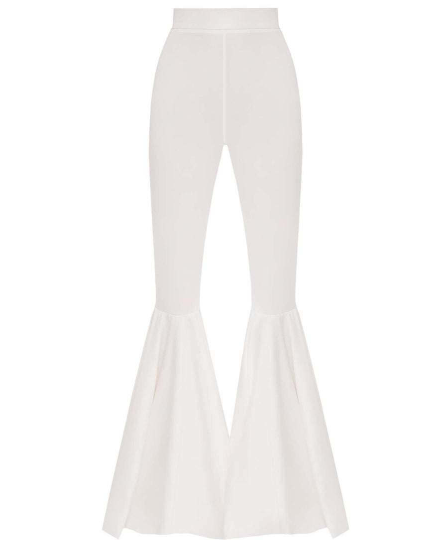 Ivory Wide Bell Bottom Pants