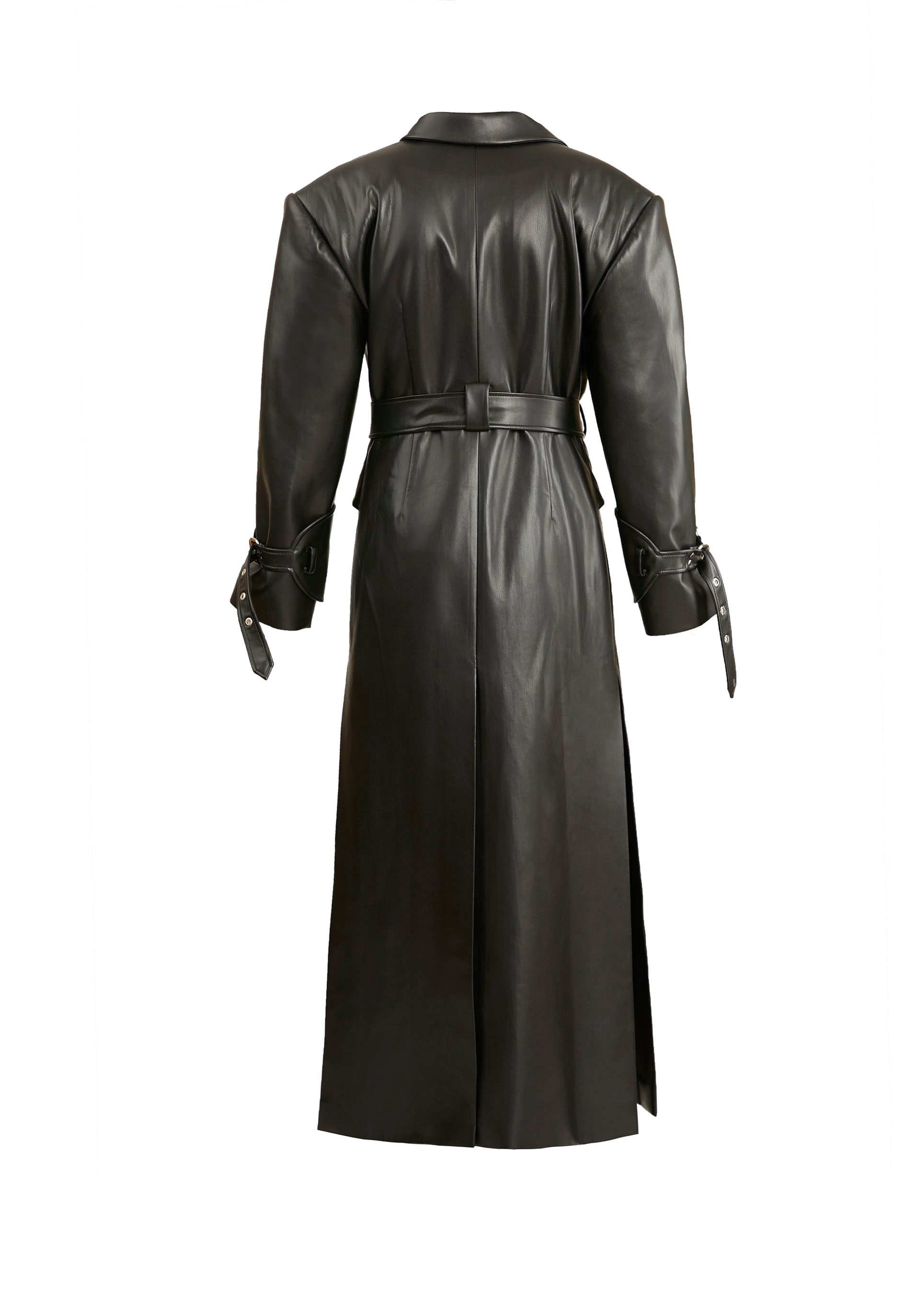 ジャケット・アウター Ka na ta Harf Trench Coat Balck Faux Leather Trench Coat – TATA LA