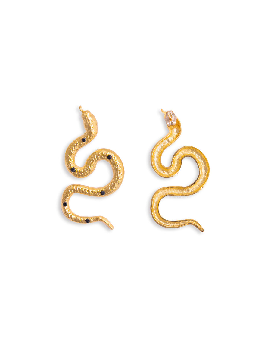 Crystal Embellished Snake Earrings