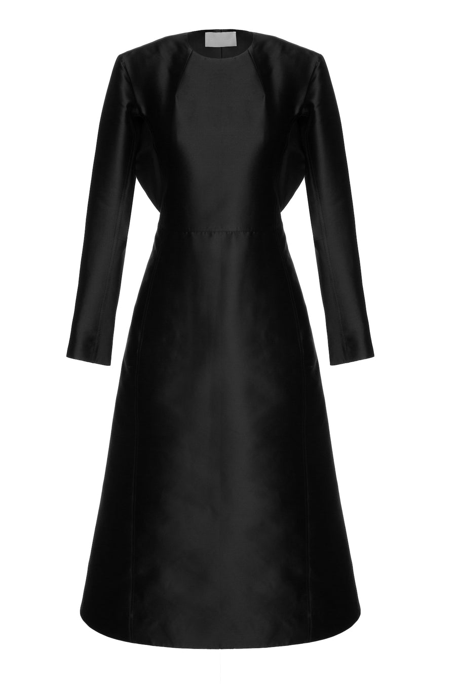 Alessandra Black Taffeta-Silk Dress