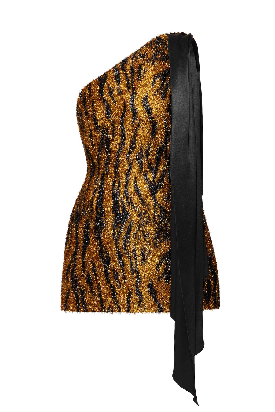 Fuzzy One Shoulder Mini Dress Fuzzy One Shoulder Mini Dress