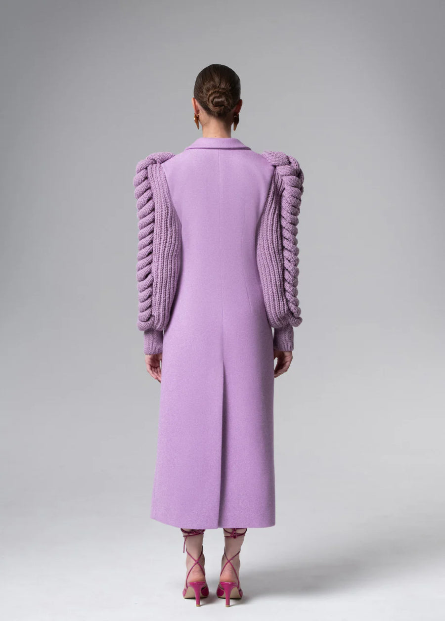 Lilac Statement Sleeves Coat