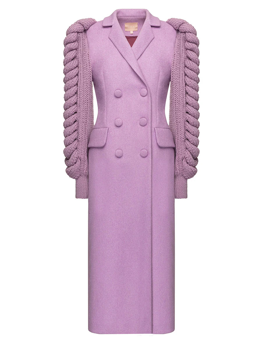 Lilac Statement Sleeves Coat
