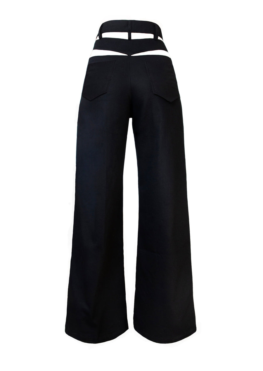 Black Cutout Pants