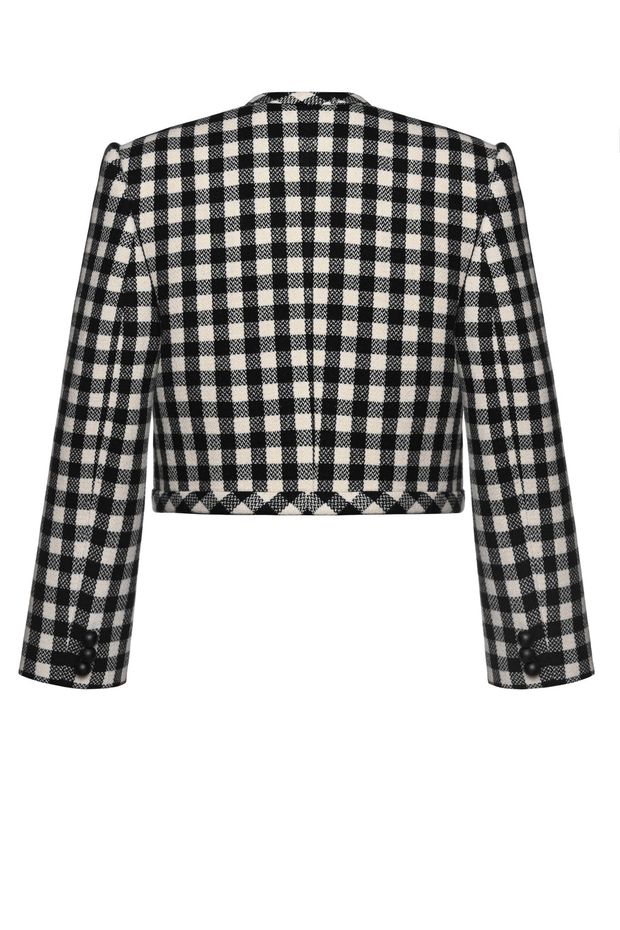 Checked Double-Breasted Jacket