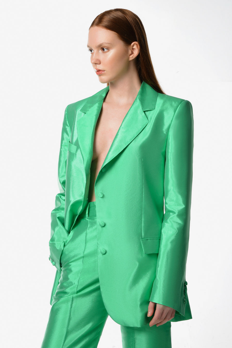 Silk Jacket With Trousers
