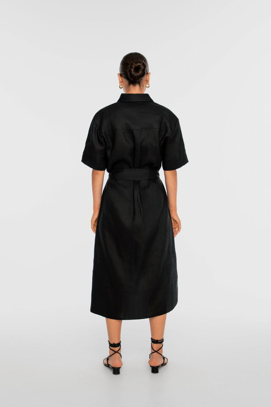 Linen Midi Shirtdress Linen Midi Shirtdress