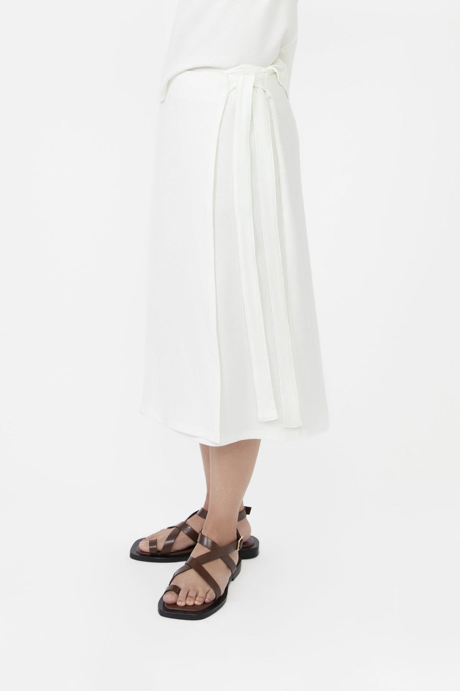 Modal Rib Knit Wrap Skirt - dāl the label-XS