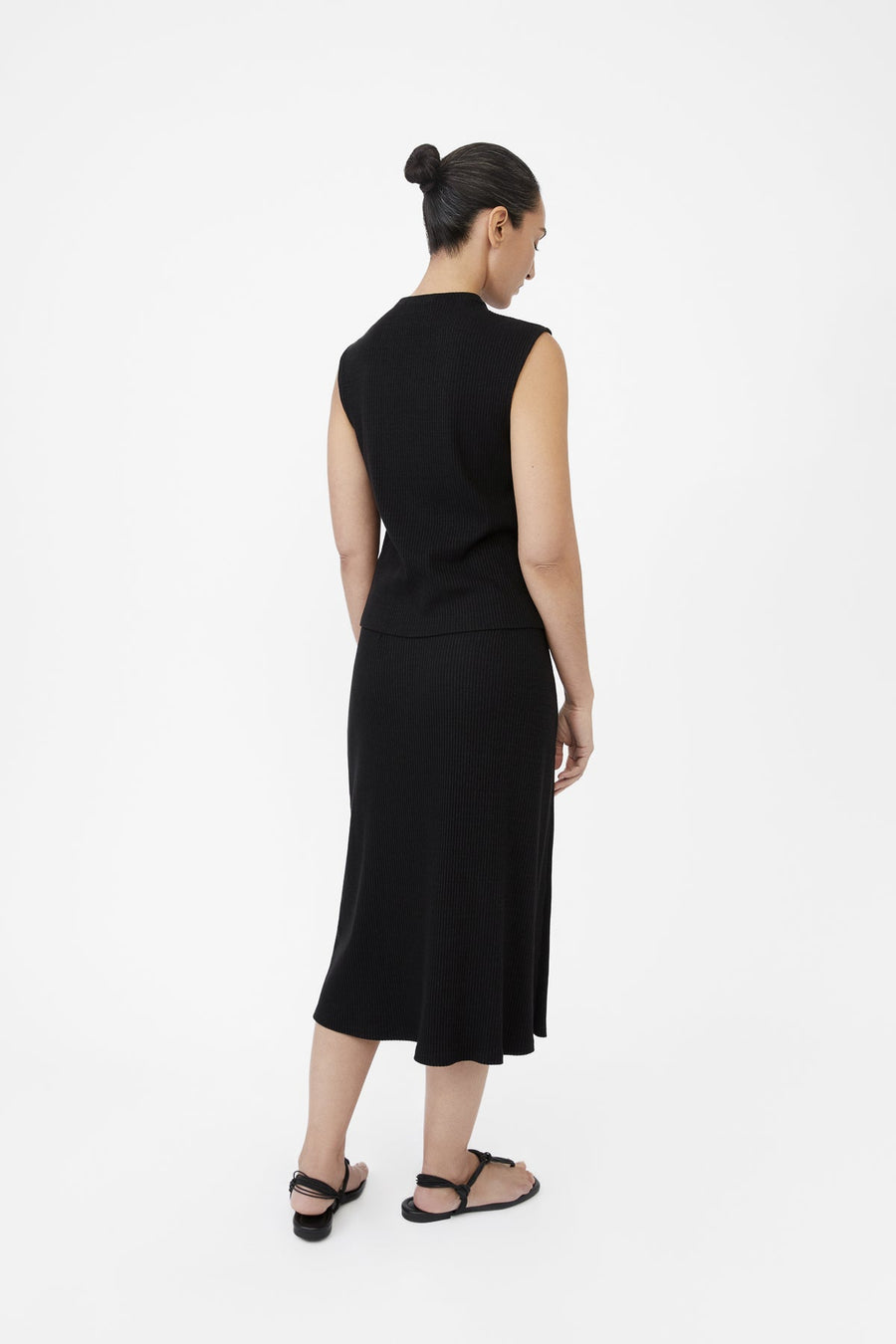 Modal Rib Knit Wrap Skirt - dāl the label-XS