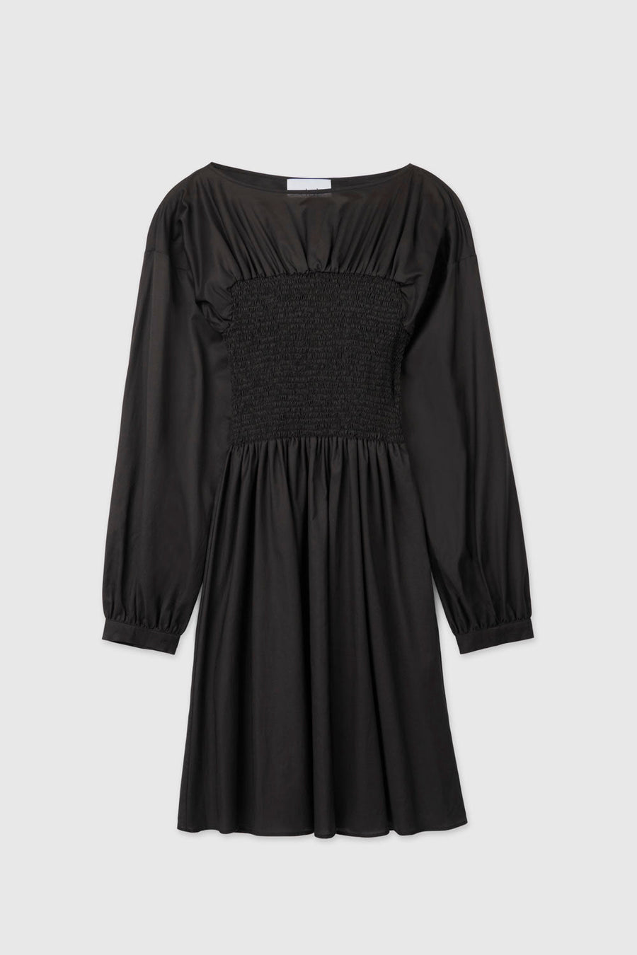 Smocked Cupro Mini Dress - dāl the label-Black