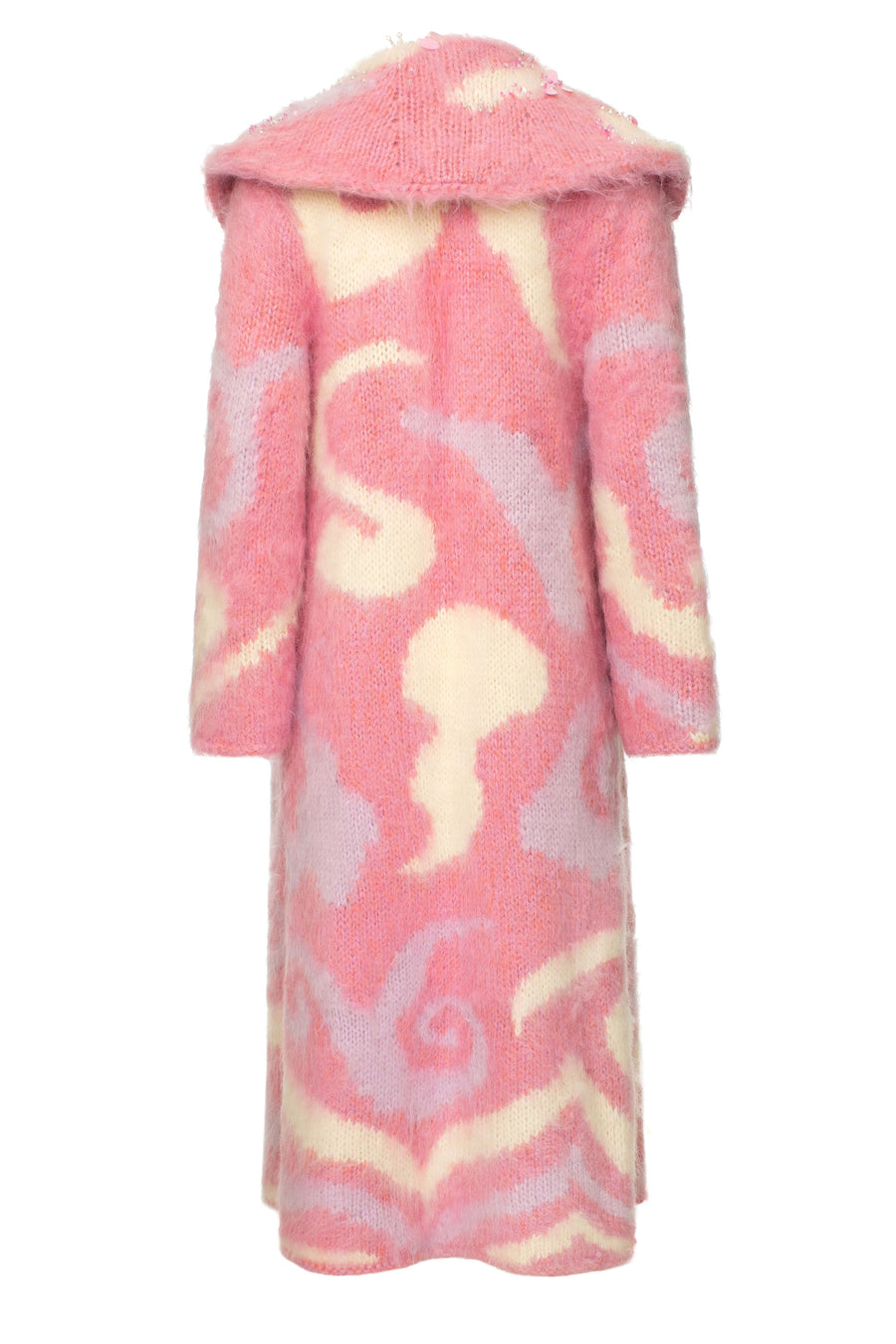 Abstract Pattern Knitted Coat