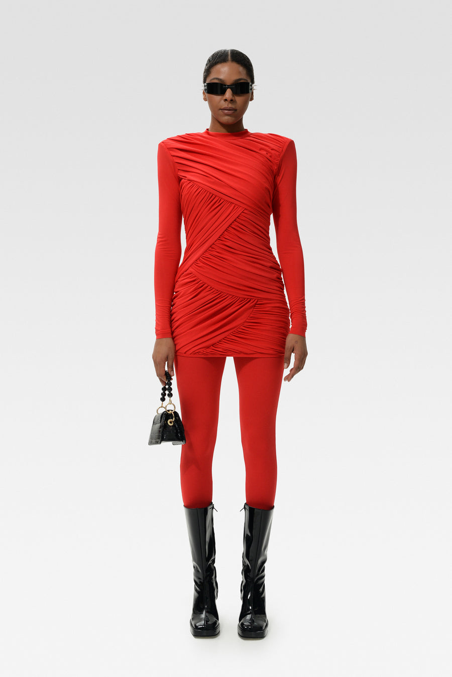 Red Dress With Leggings – TATA LA