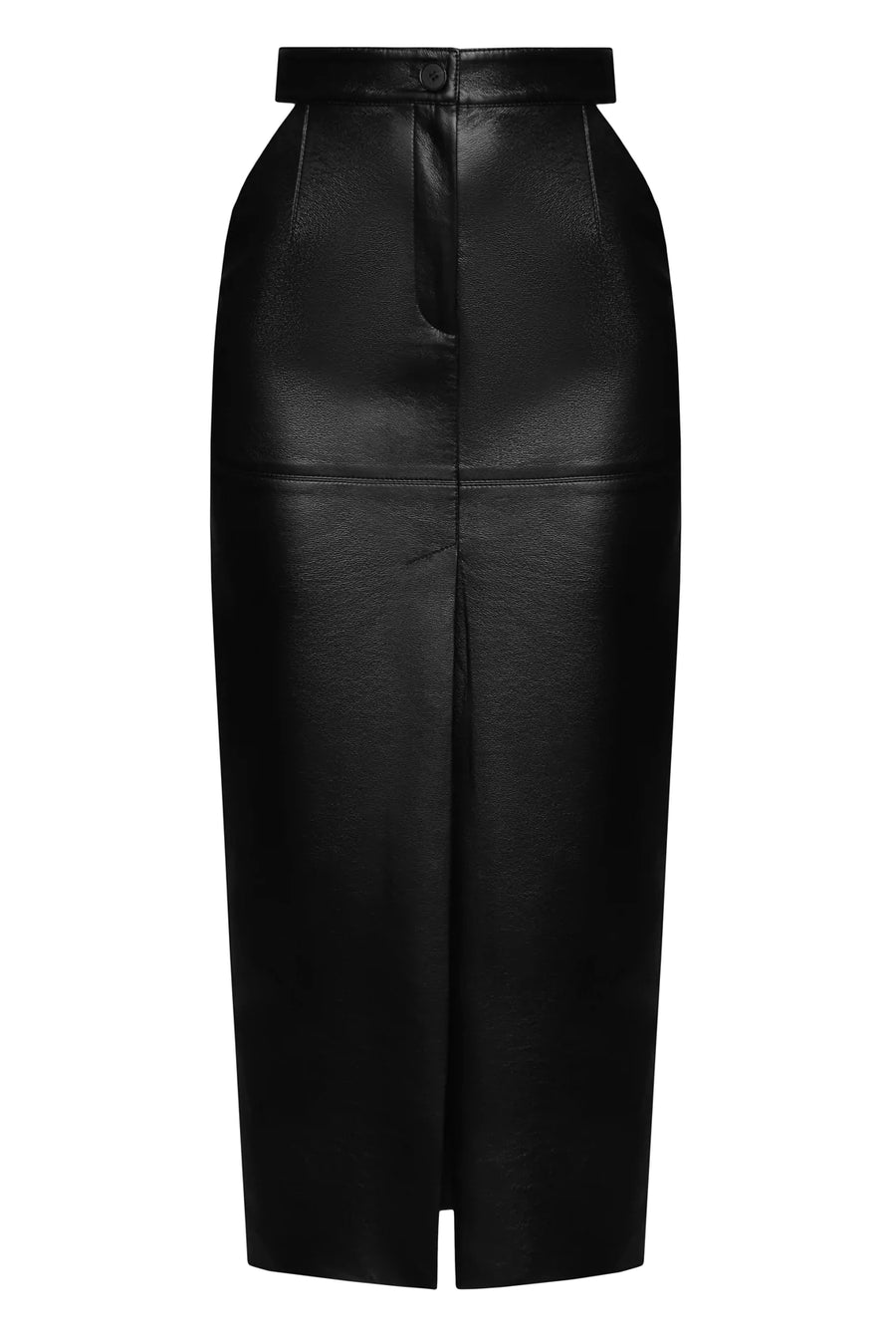 Eco Leather Side Cut-Outs Pencil Skirt