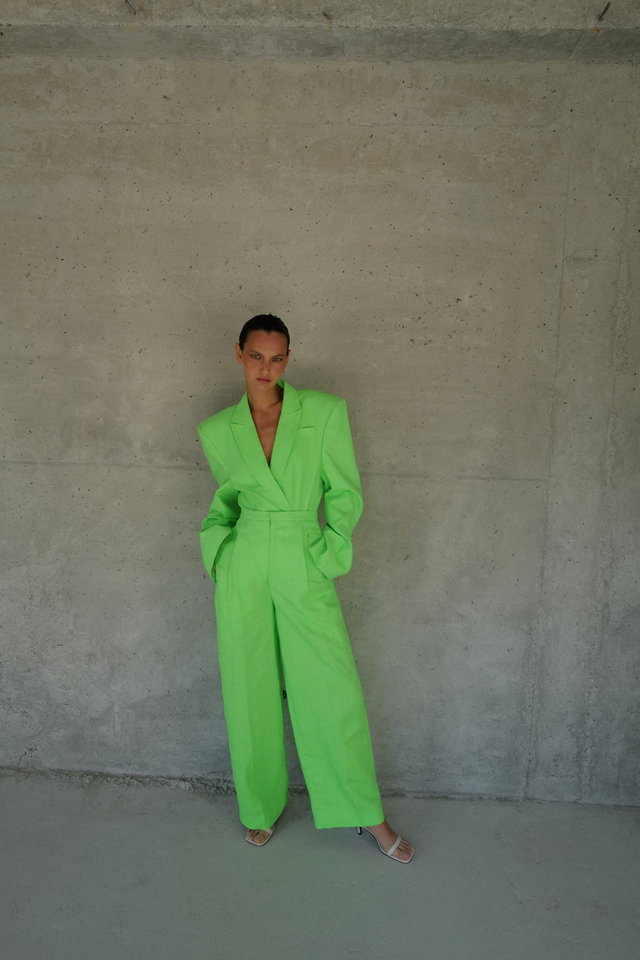Wide Legged Neon Linen Pants Wide Legged Neon Linen Pants