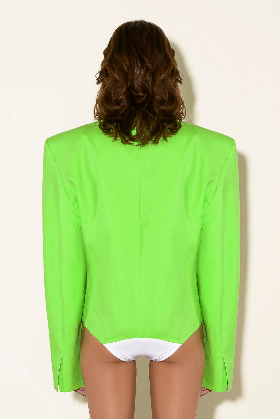 Neon Linen Blazer Bodysuit – TATA LA