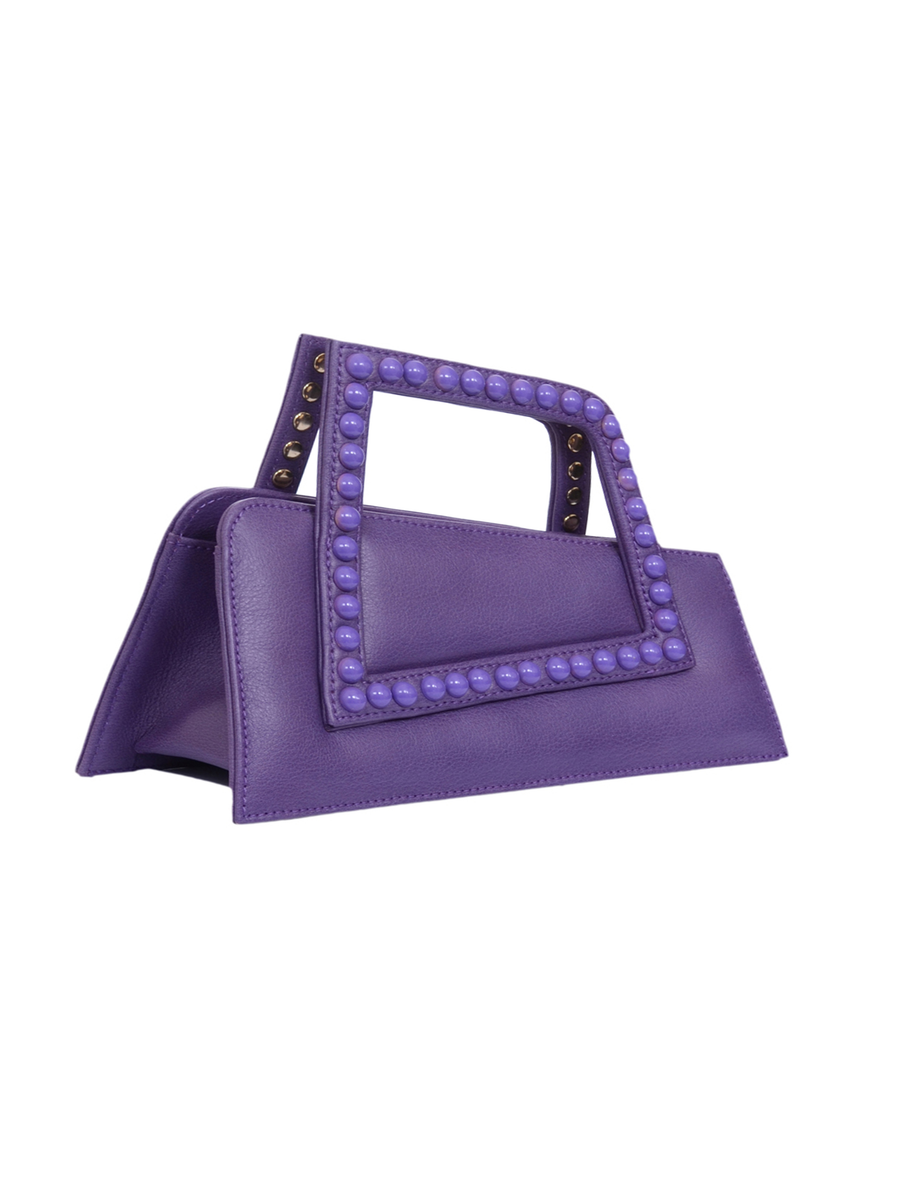 Jalila Purple Matte Leather Bag
