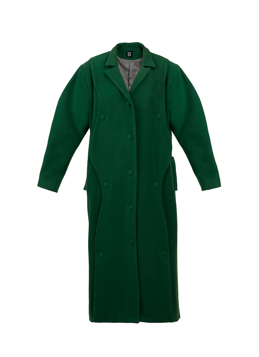Green Wavy Coat