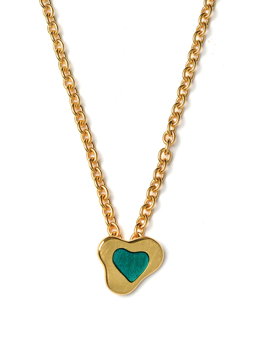 Turquoise Love Pedant With Chain