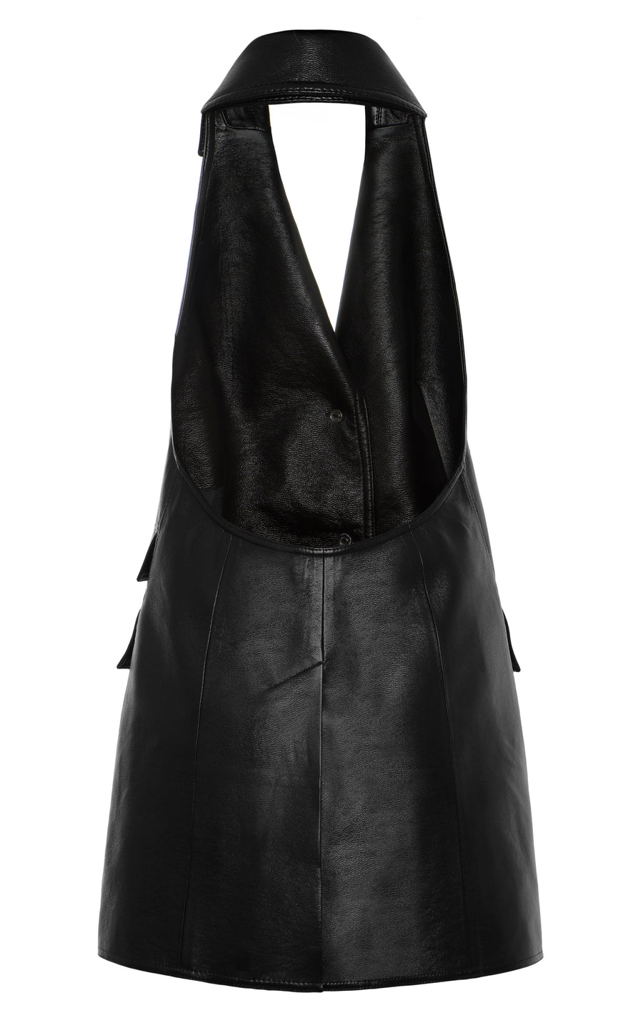 Eco Leather Bare Back Tailored Vest