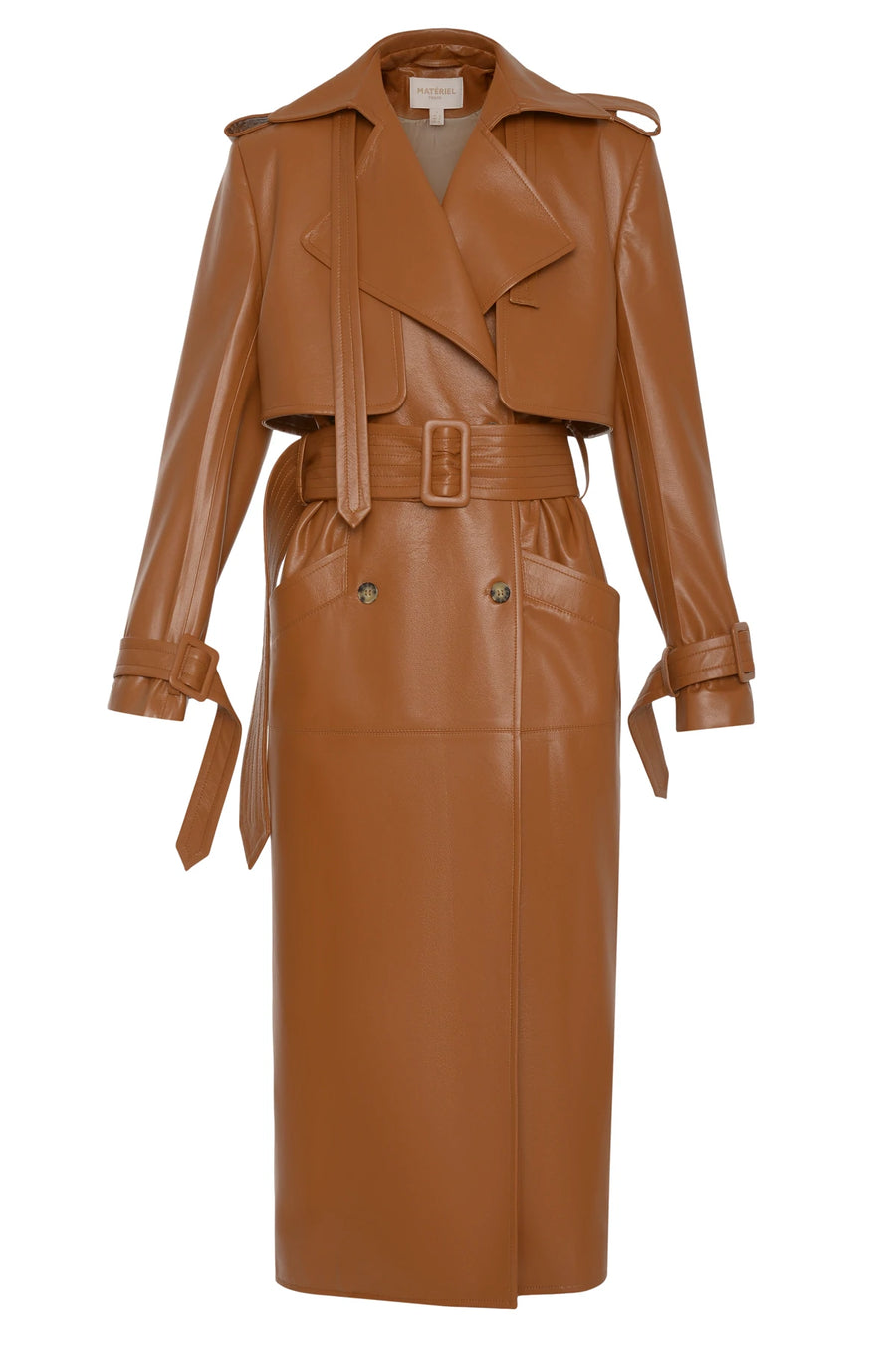Eco Leather Tailored Coat