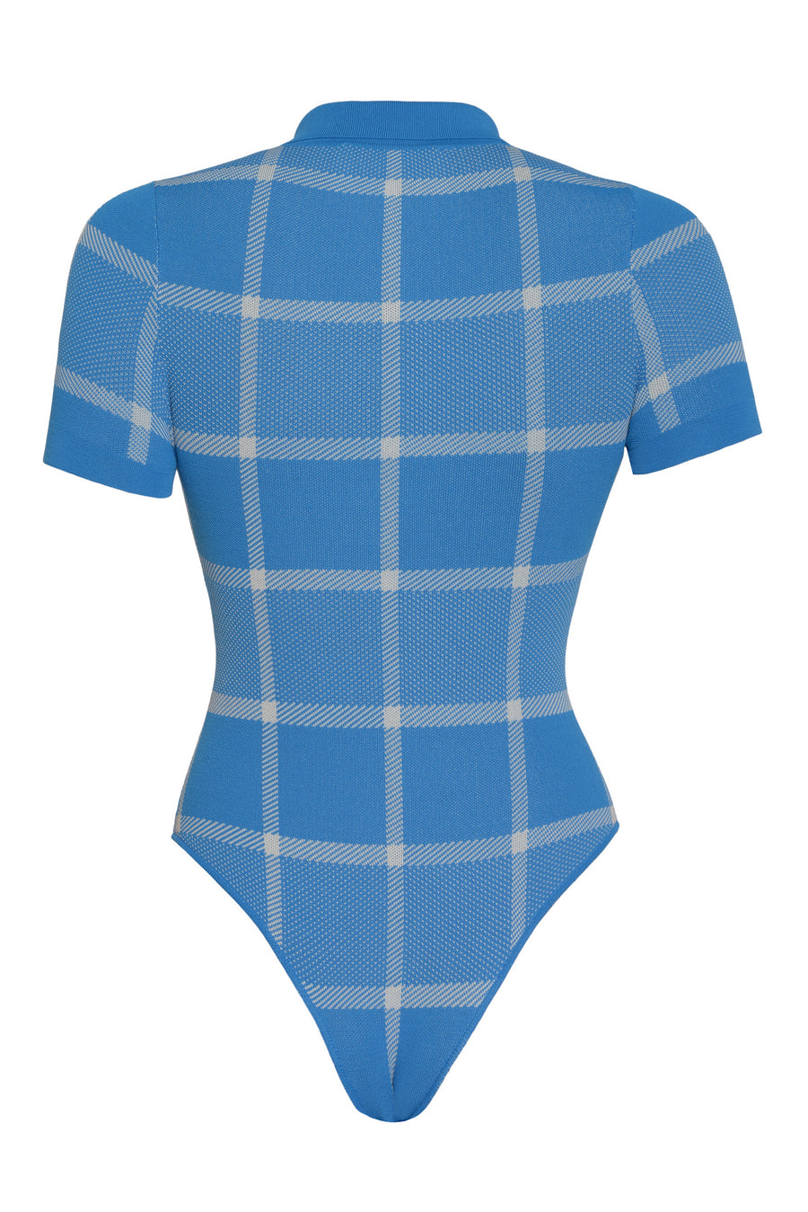 Knit Blue Tartan Bodysuit