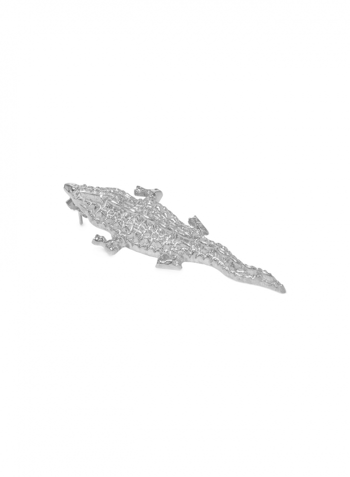 Silver crocodile earrings XXS