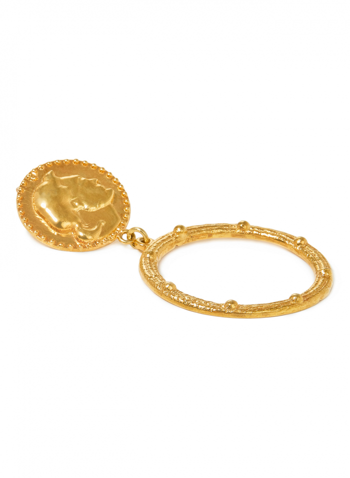 Coin Earring With Circle