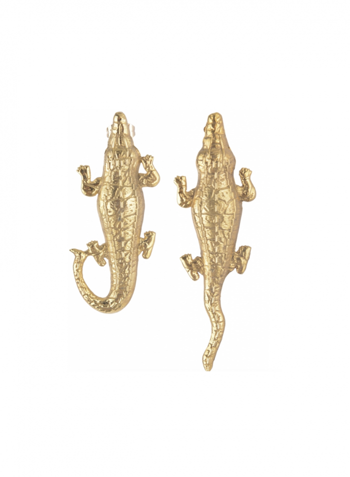 Mismatched Crocodile Earrings