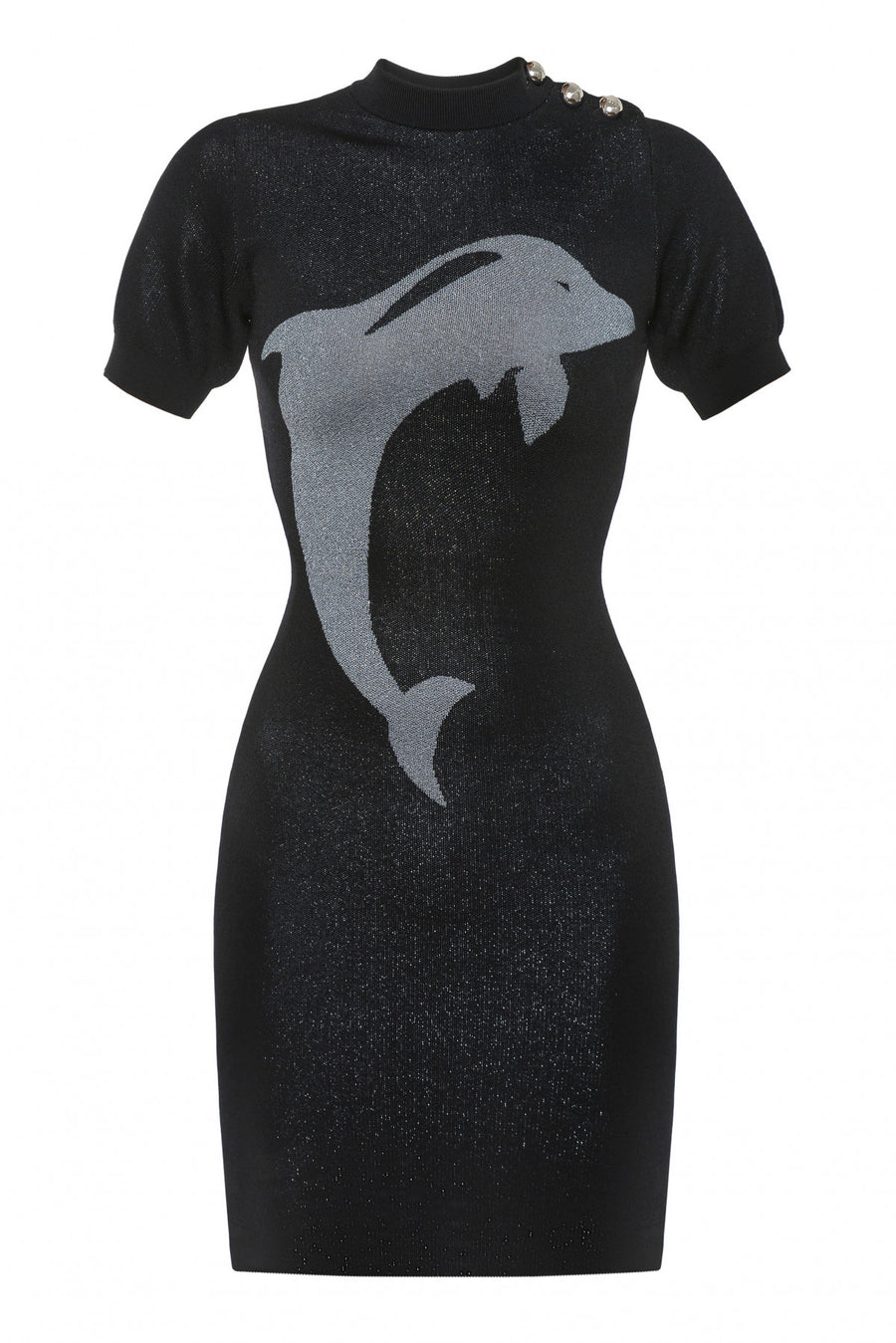 Dolphin Metallic Knitted Mini Dress