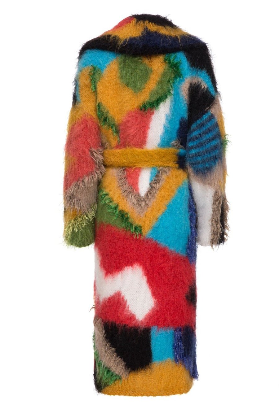 Multicolored Fur Coat