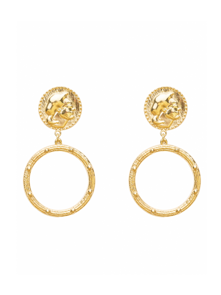 Coin Earring With Circle